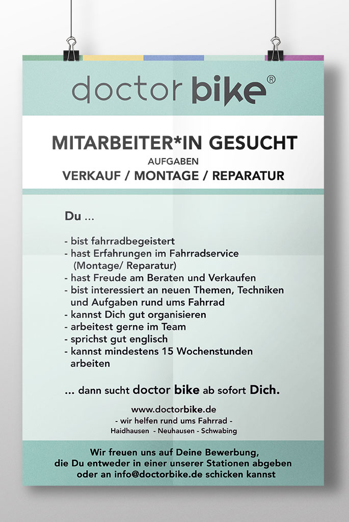 doctor bike Mitarbeiter gesucht